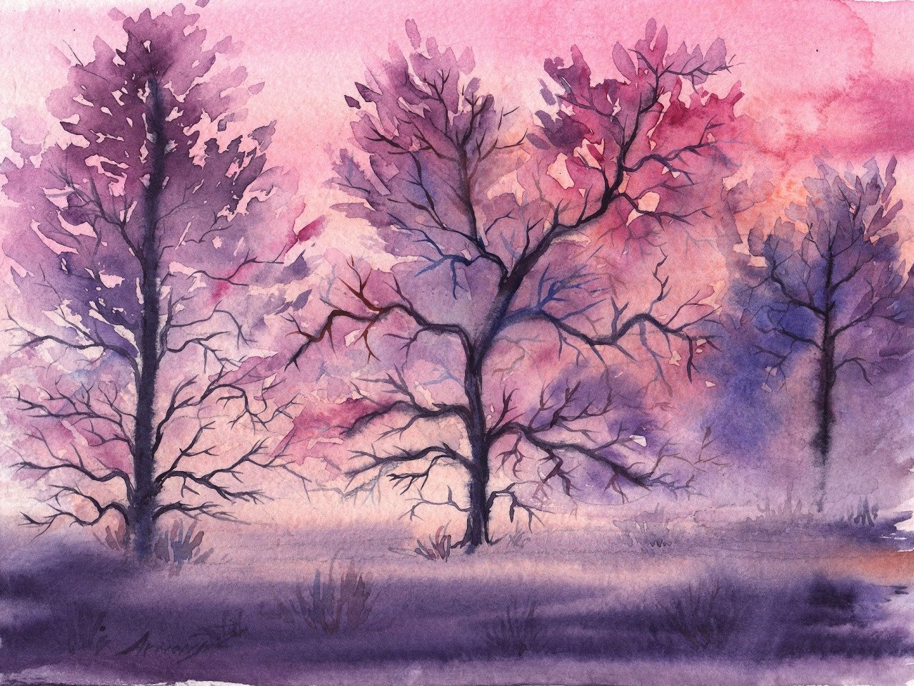 Watercolor Landscape Wallpapers