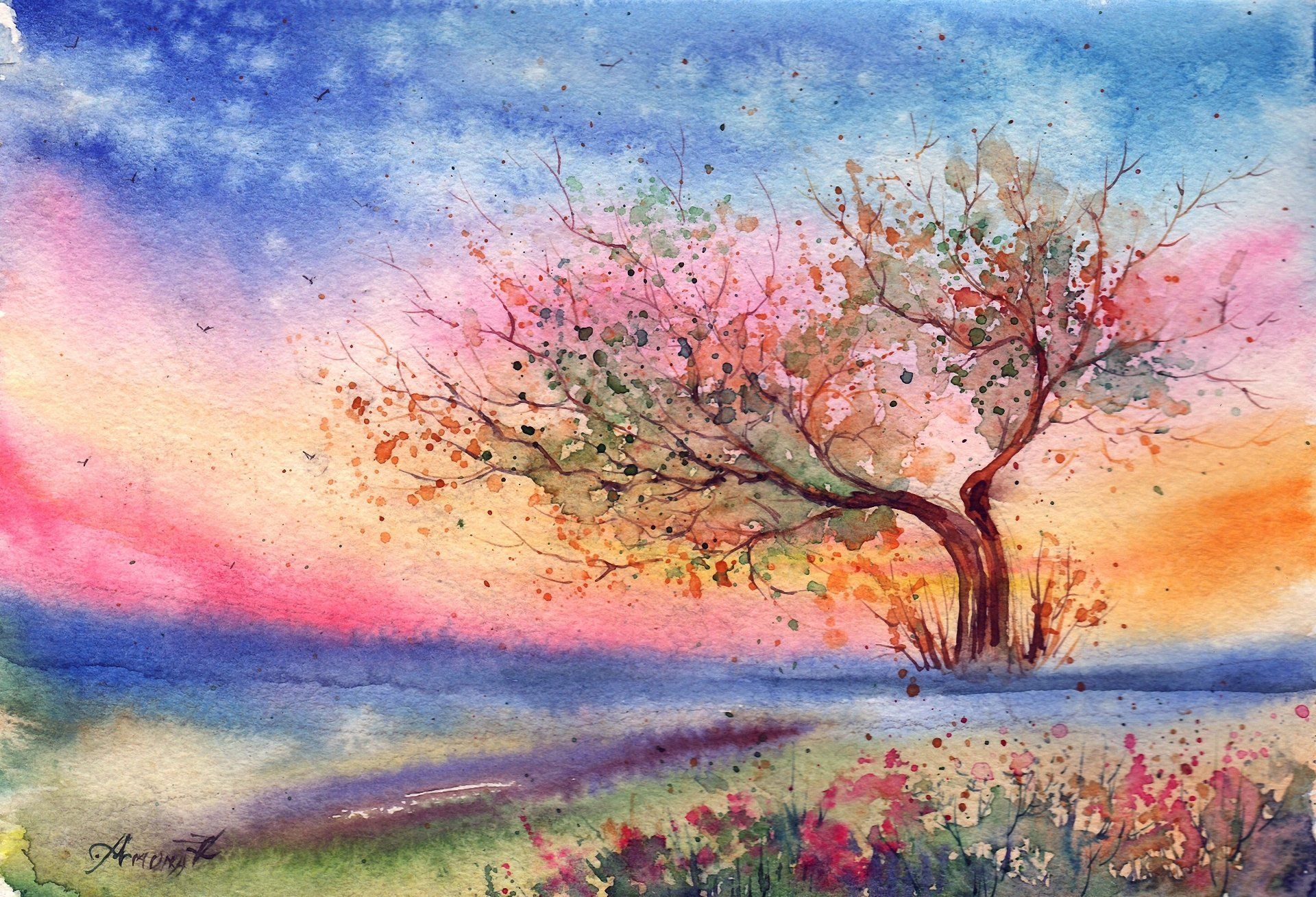 Watercolor Landscape Wallpapers