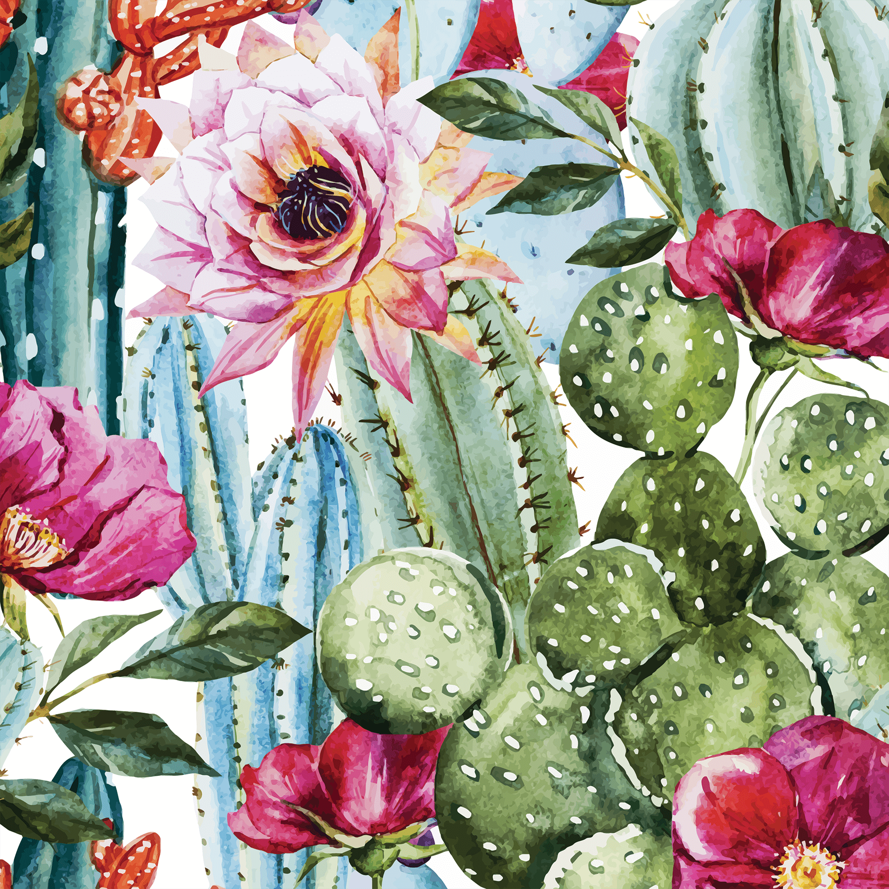 Watercolor Succulent Wallpapers