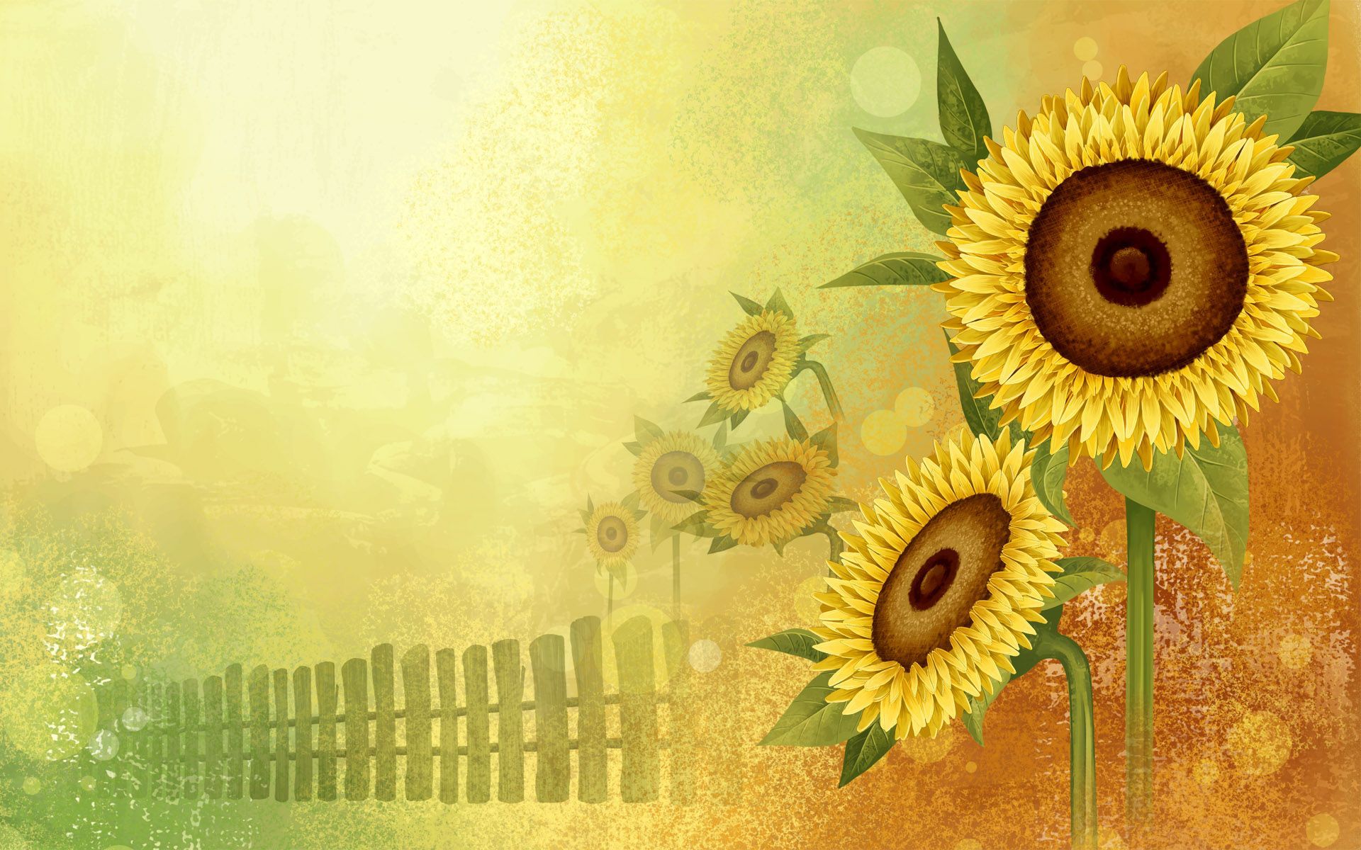 Whimsical Sunflower Wallpapers