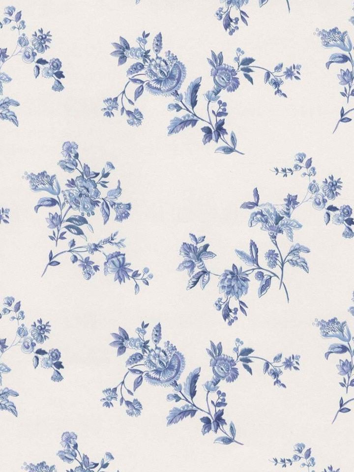 White And Blue Floral Wallpapers