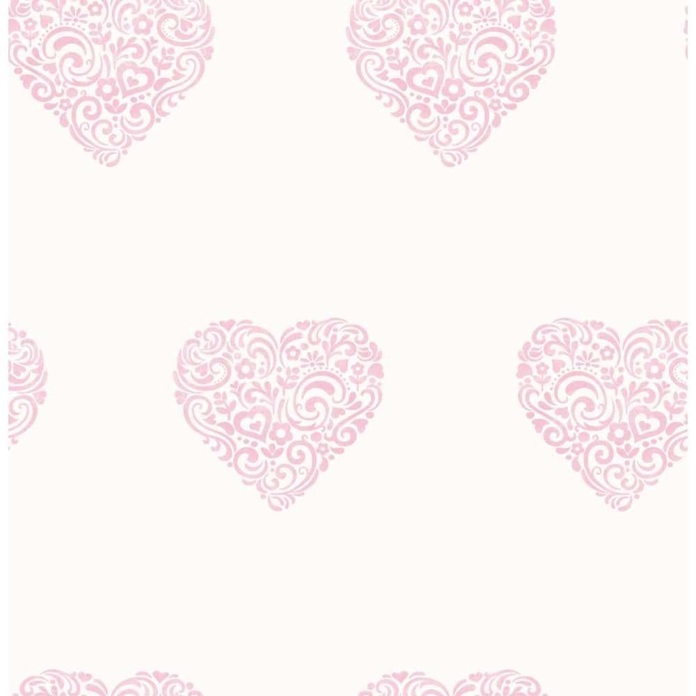 White And Pink Heart Wallpapers