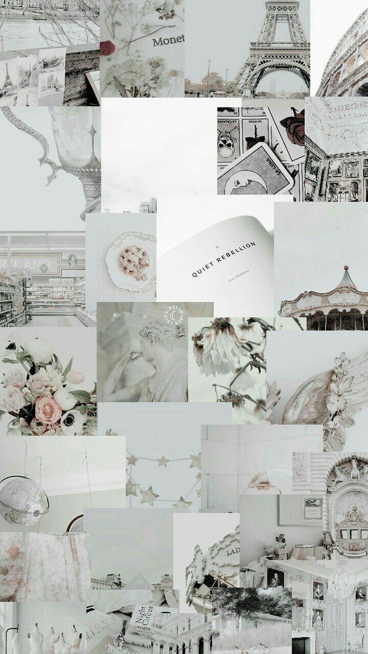 White Collage Wallpapers