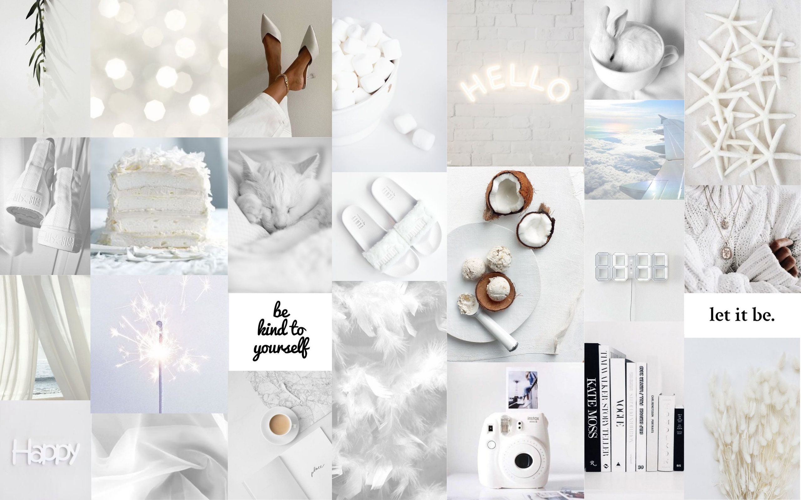 White Collage Wallpapers