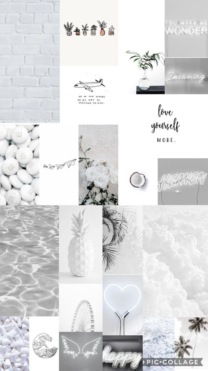 White Collage Wallpapers