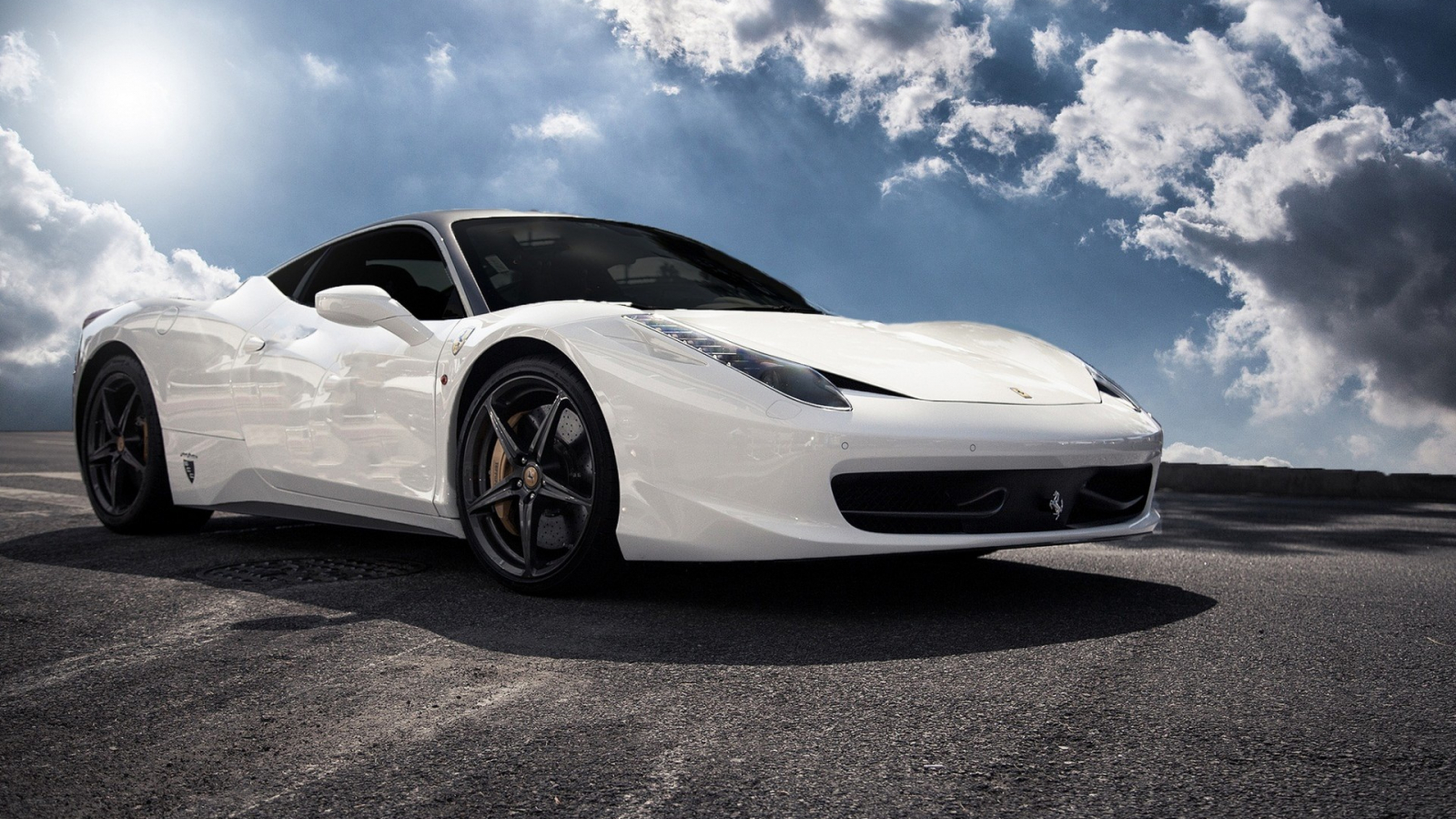 White Ferrari Car Wallpapers