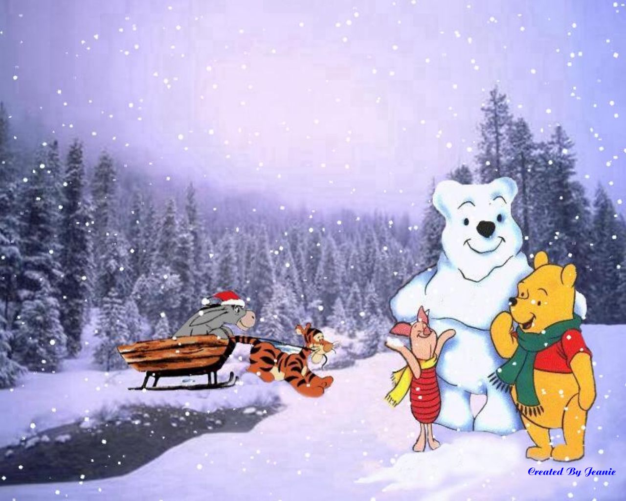 Winnie The Pooh Christmas Wallpapers