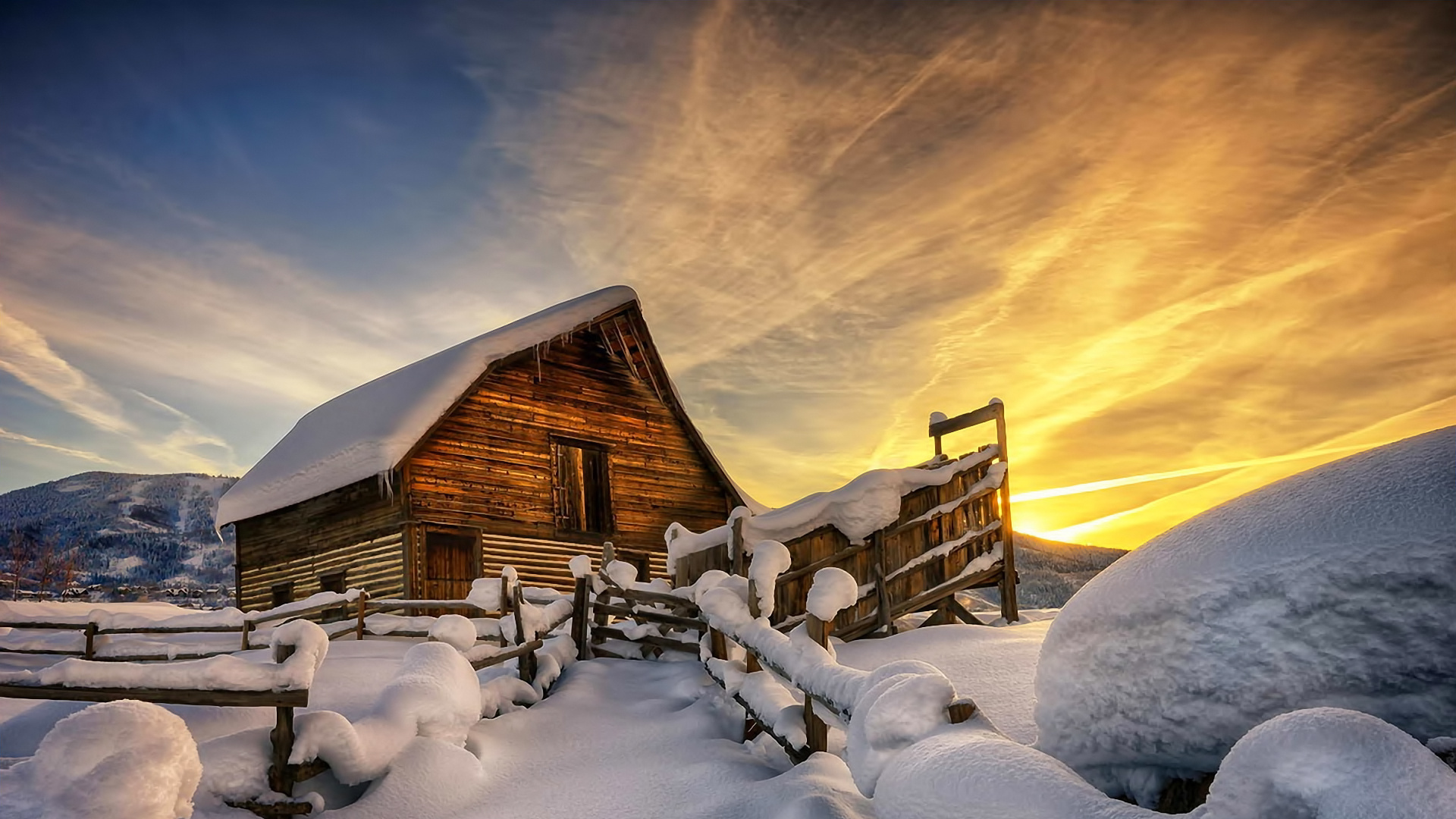 Winter Cabin Wallpapers