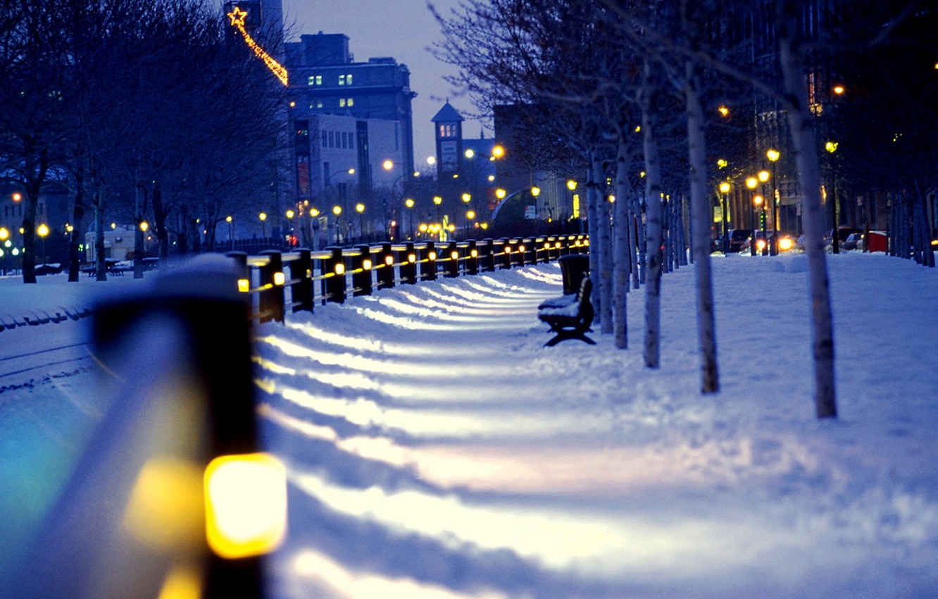 Winter City Lights Wallpapers