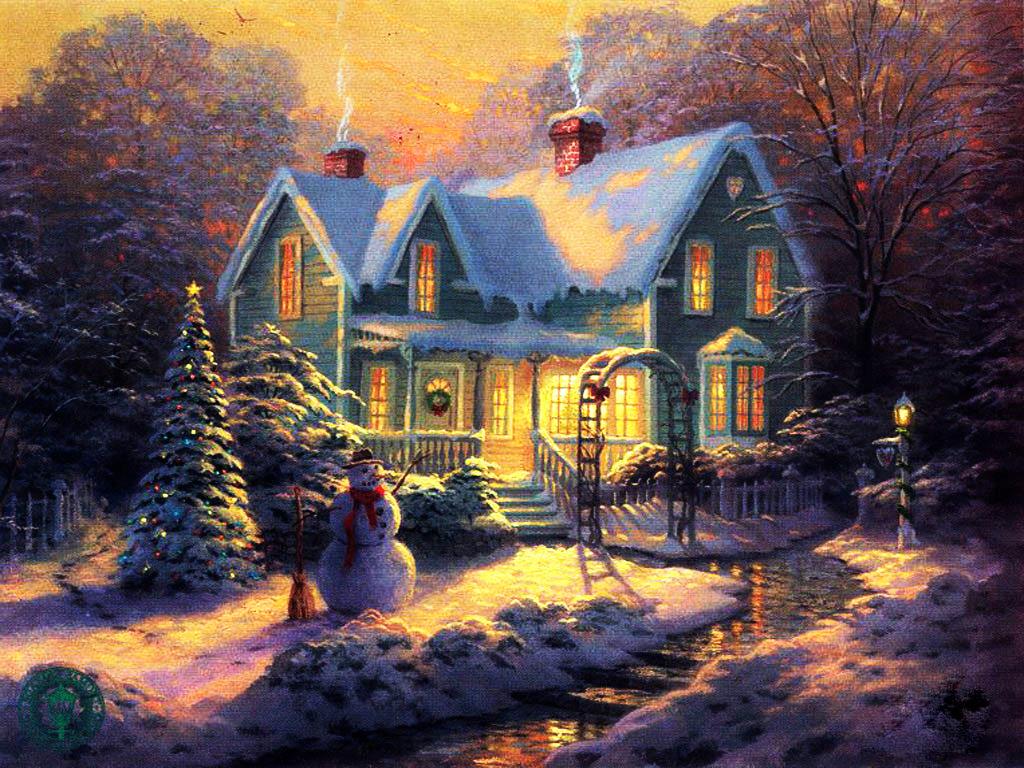 Winter Cottage Wallpapers