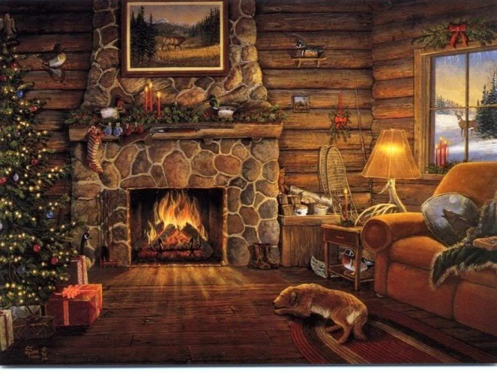 Winter Fireplace Wallpapers