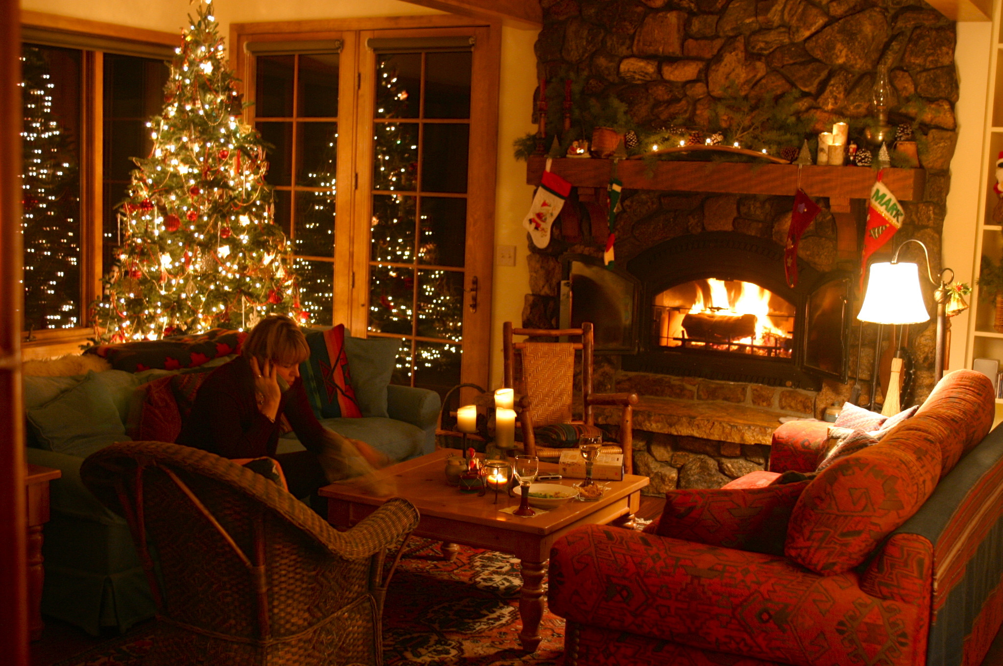 Winter Fireplace Wallpapers