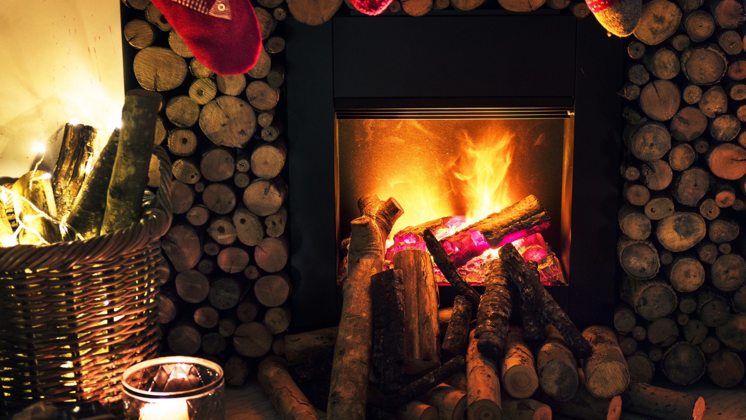 Winter Fireplace Wallpapers