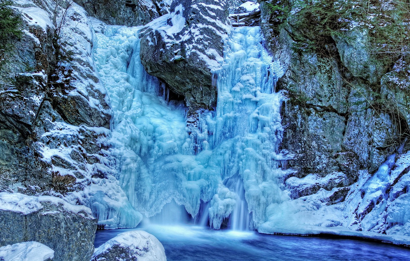 Winter Waterfall Wallpapers