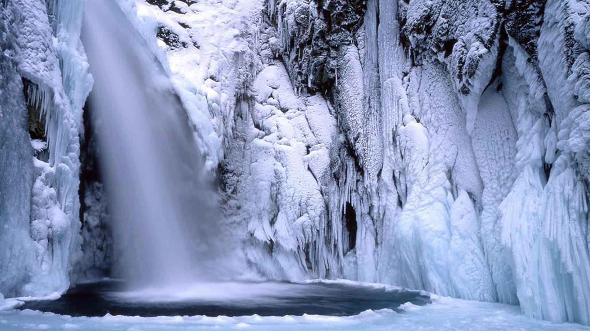 Winter Waterfall Wallpapers