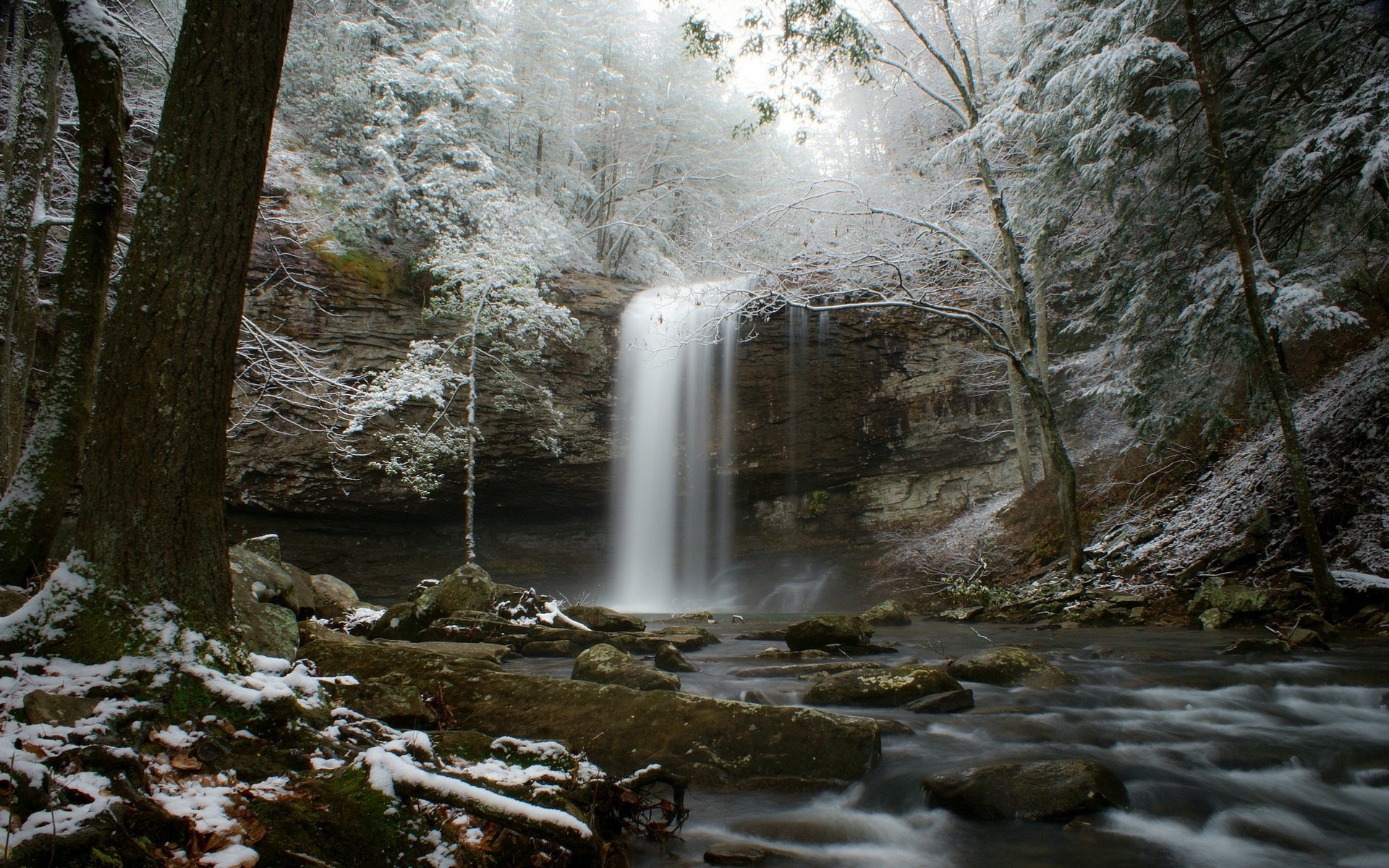 Winter Waterfall Wallpapers