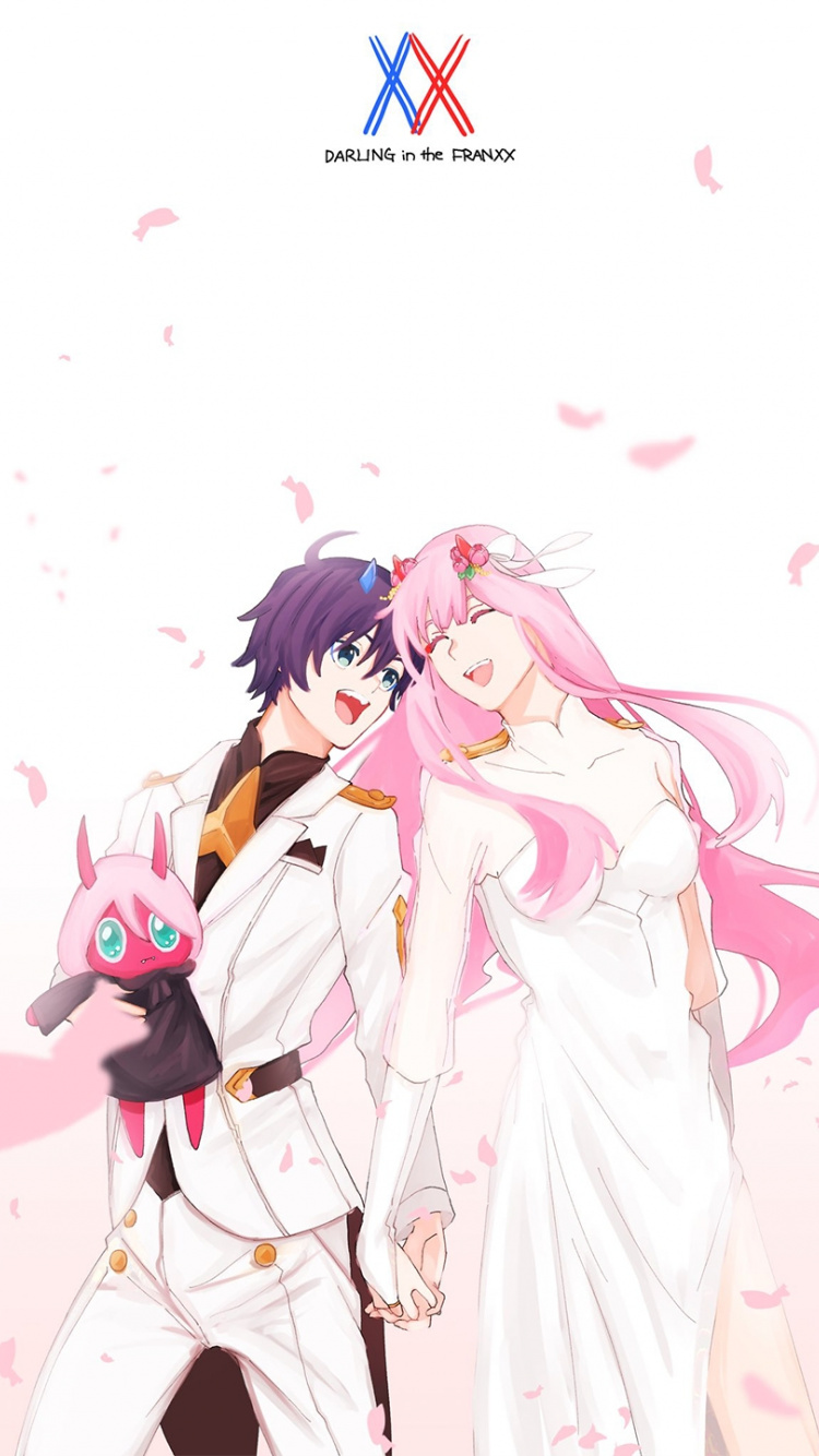 Zero Two And Hiro Cute Wallpapers