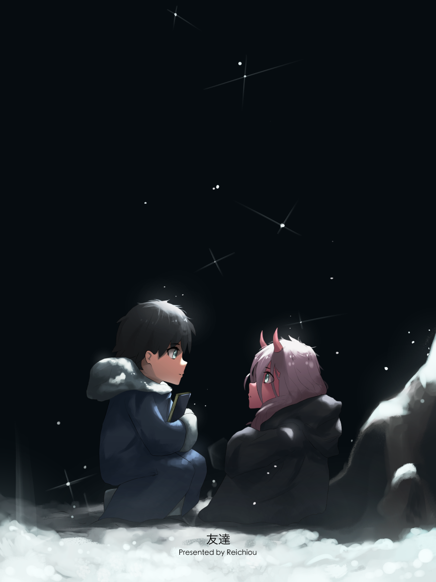 Zero Two And Hiro Cute Wallpapers