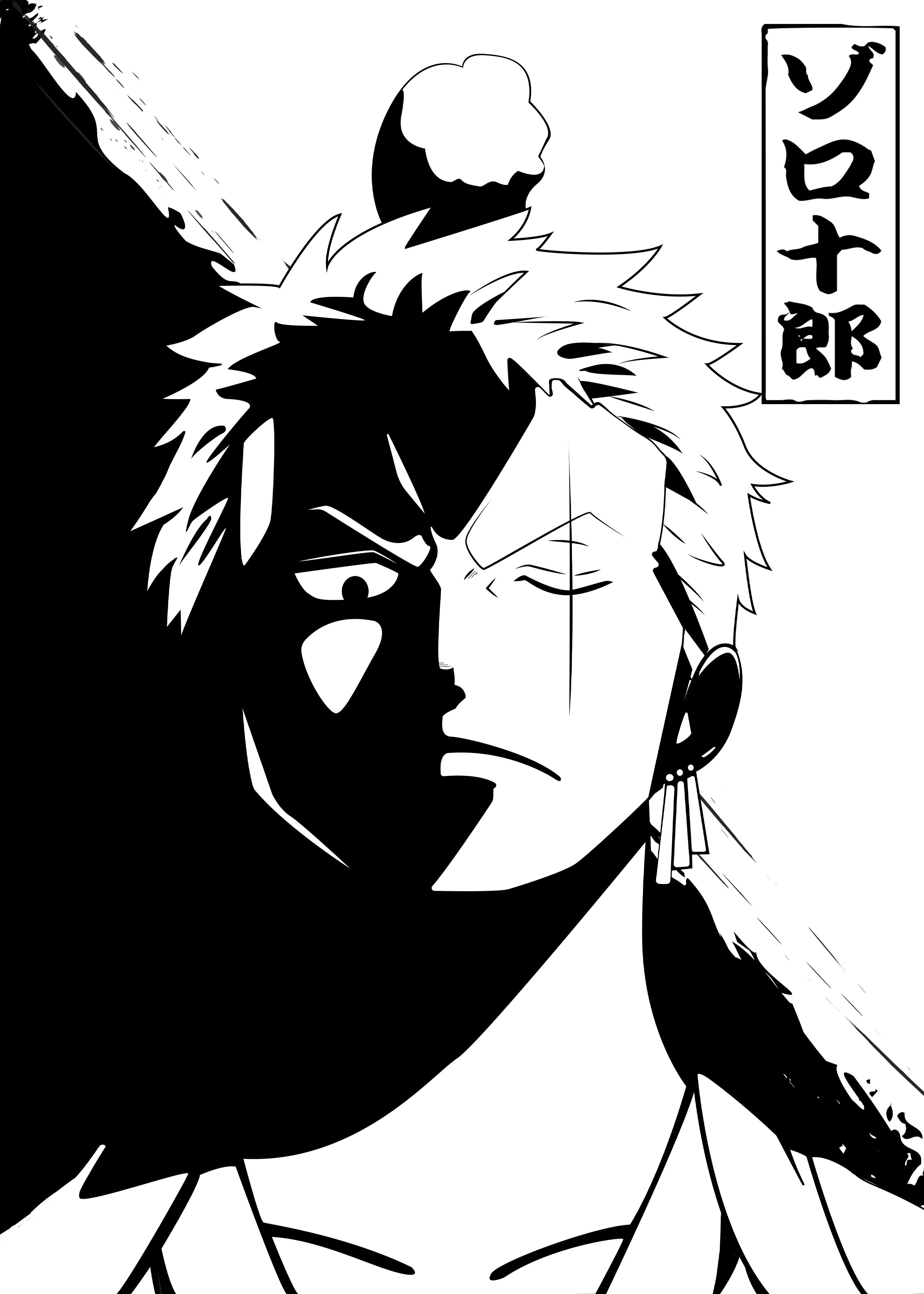 Zoro Black And White Wallpapers