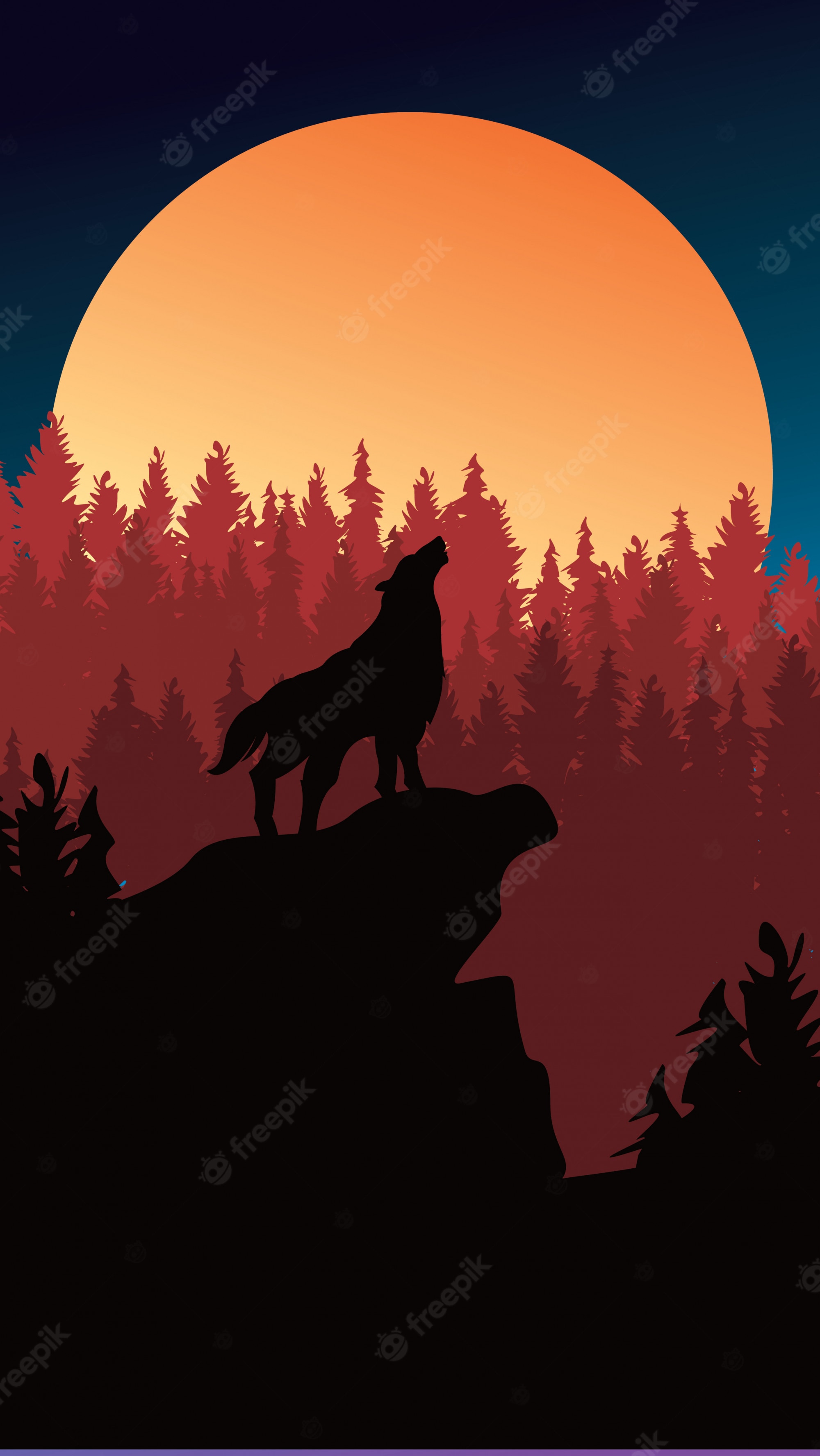 Wolf Phone Background