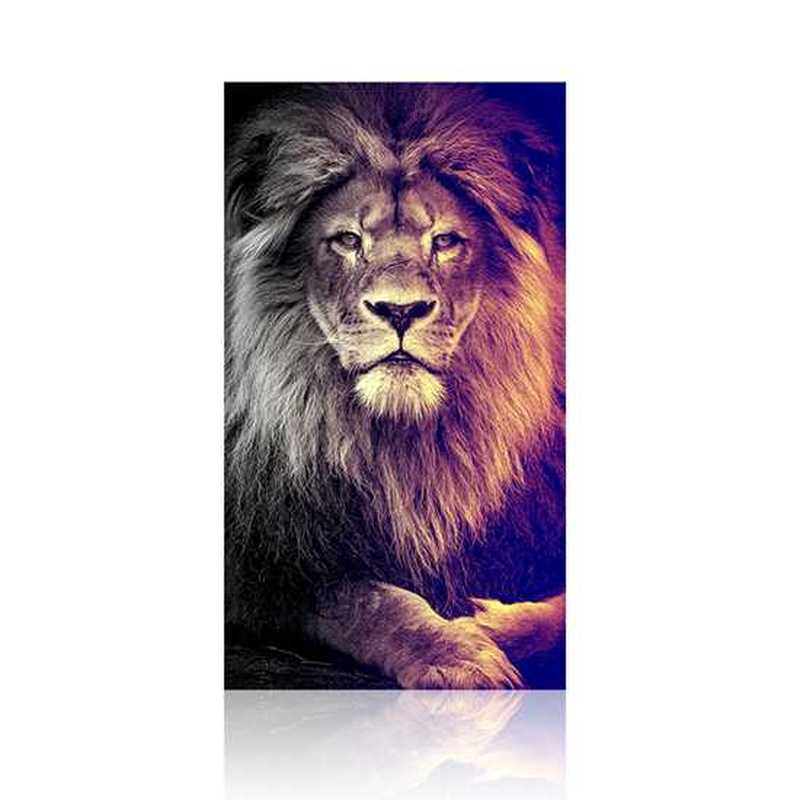 Lion Purple Background Digital Art