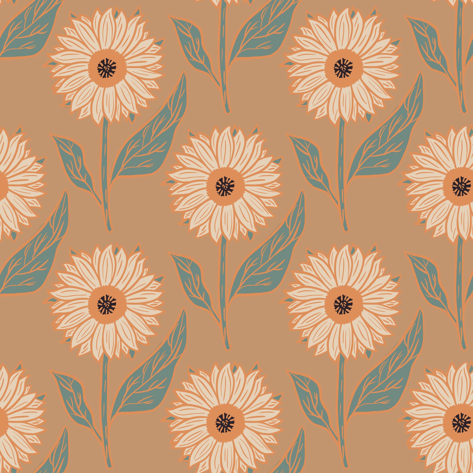 Aesthetic Sunflower Background