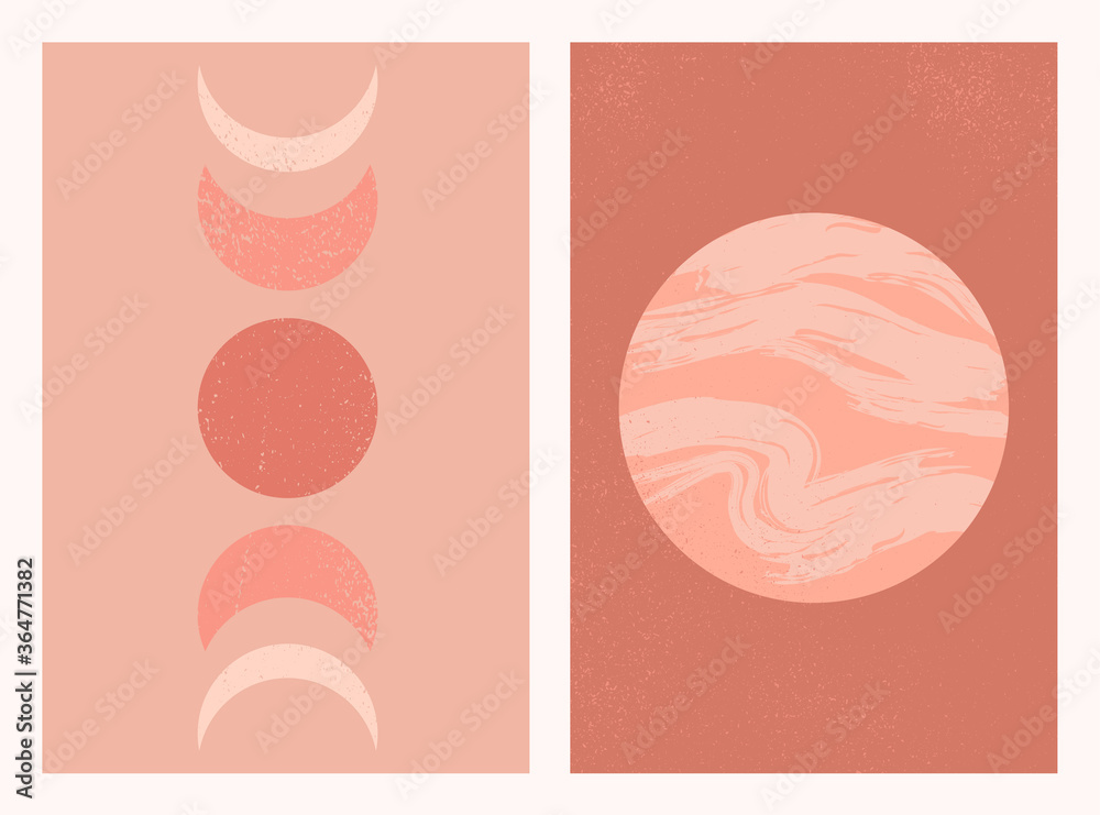 Minimal Planet Red Background