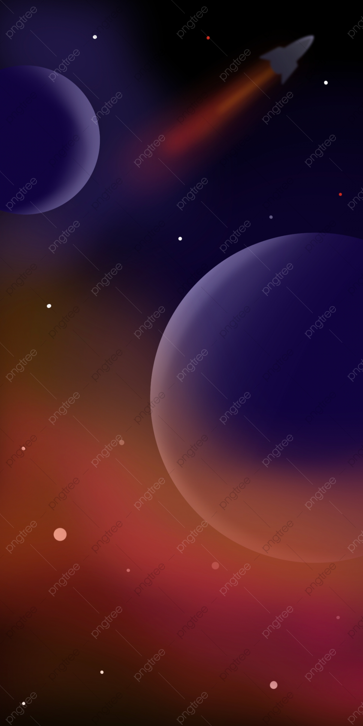 Minimal Planet Red Background