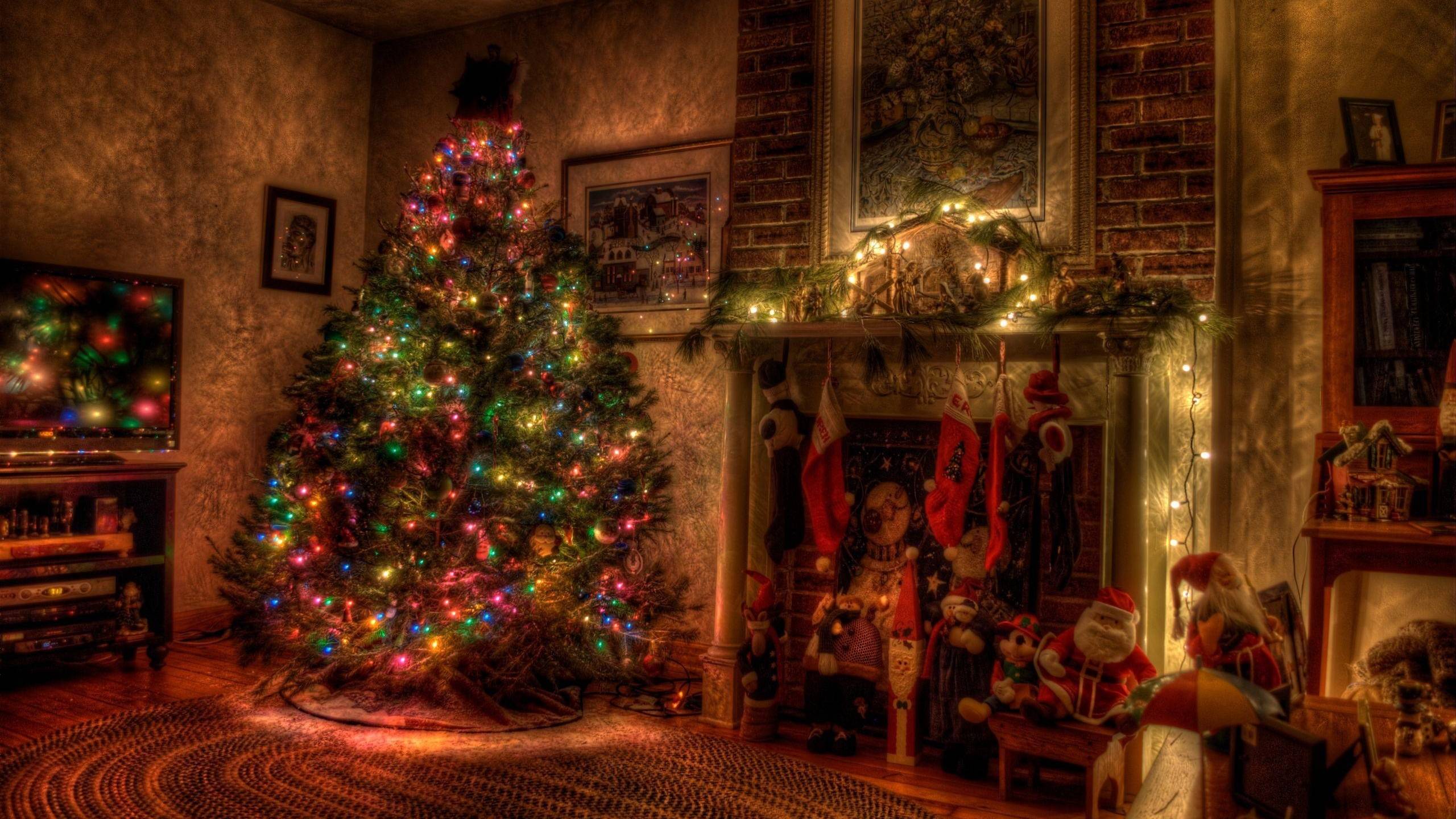 Christmas Fireplace Background