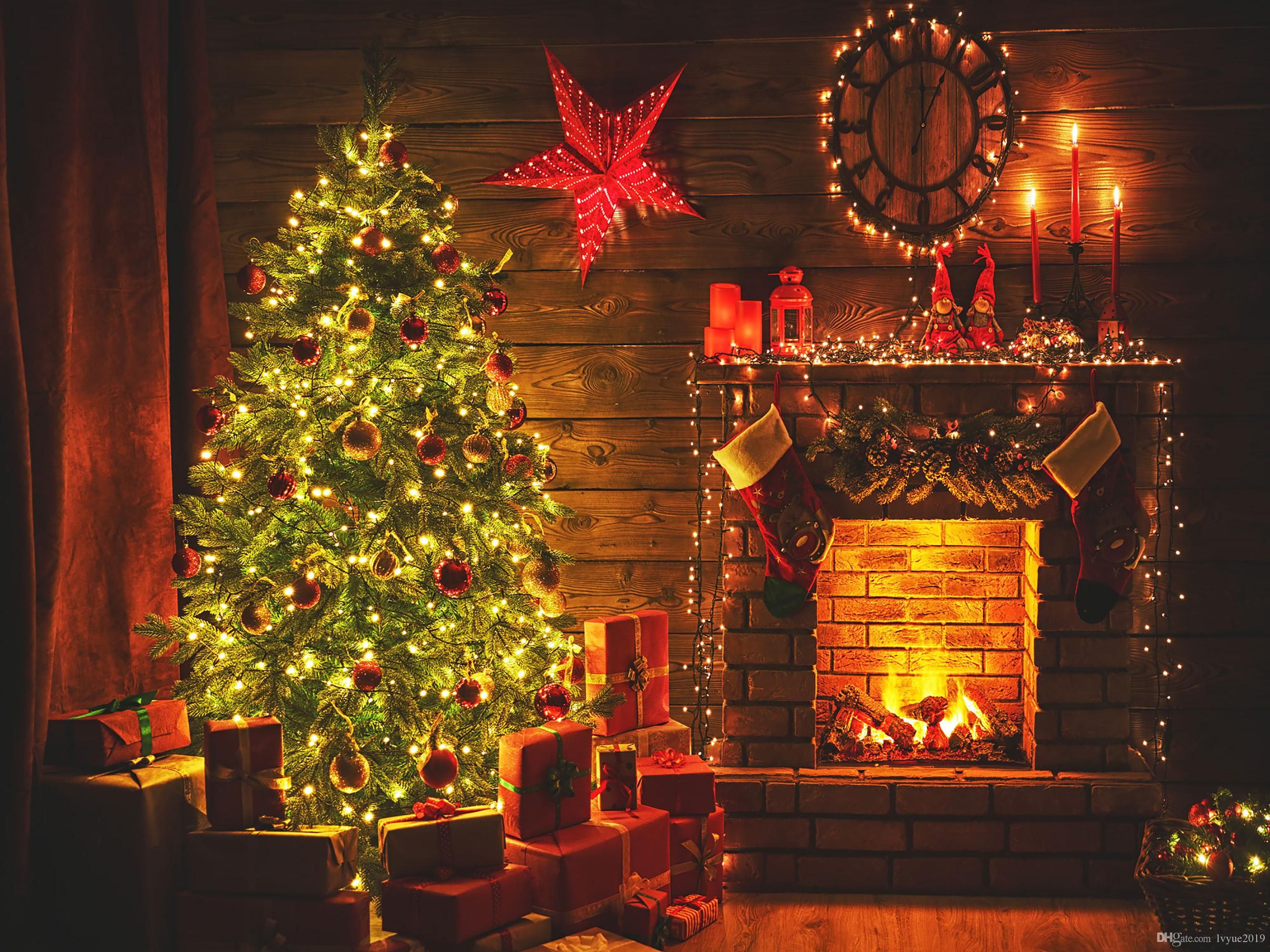 Christmas Fireplace Background