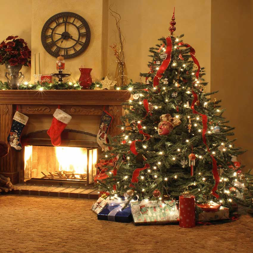 Christmas Fireplace Background