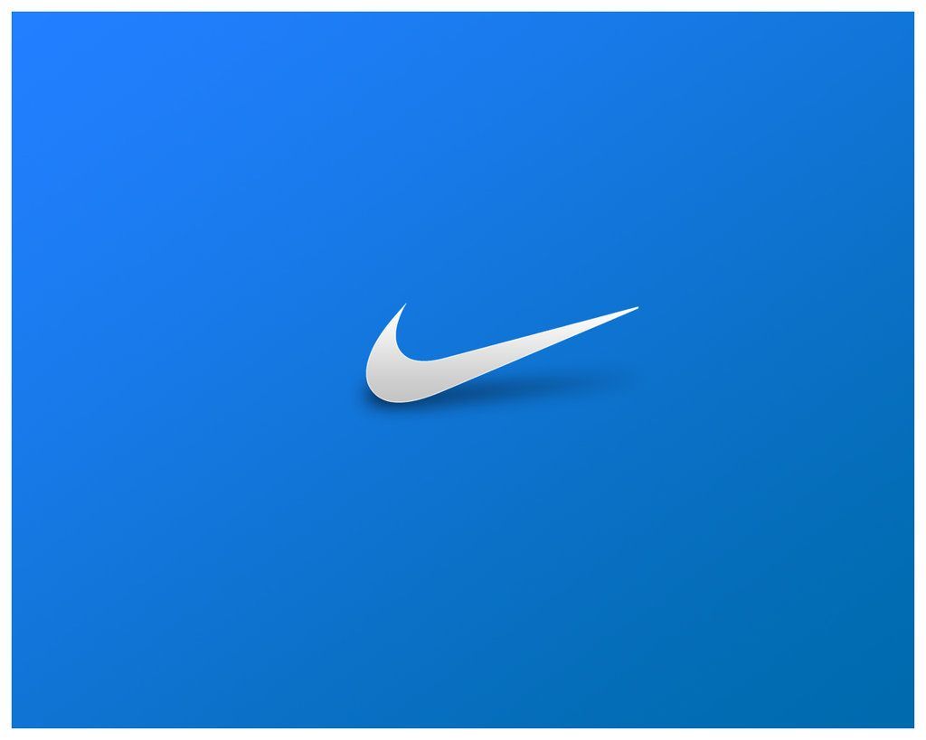 Nike Logo In Blue Background