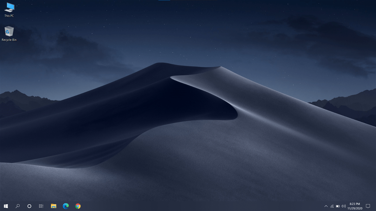 Windows 10 Clean Dark Background