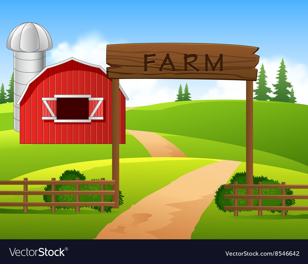 Cartoon Farm Background