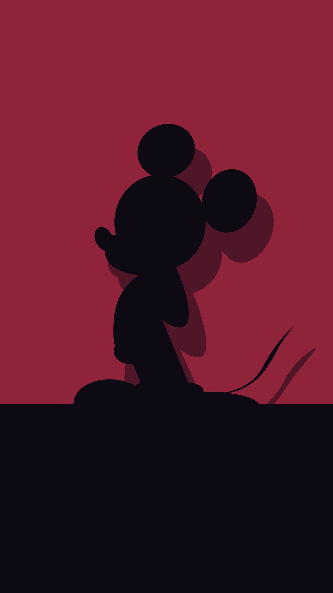 Mickey Mouse The Background Is Black
