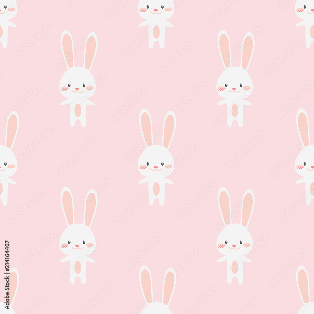 Cute Cartoon Bunny Background