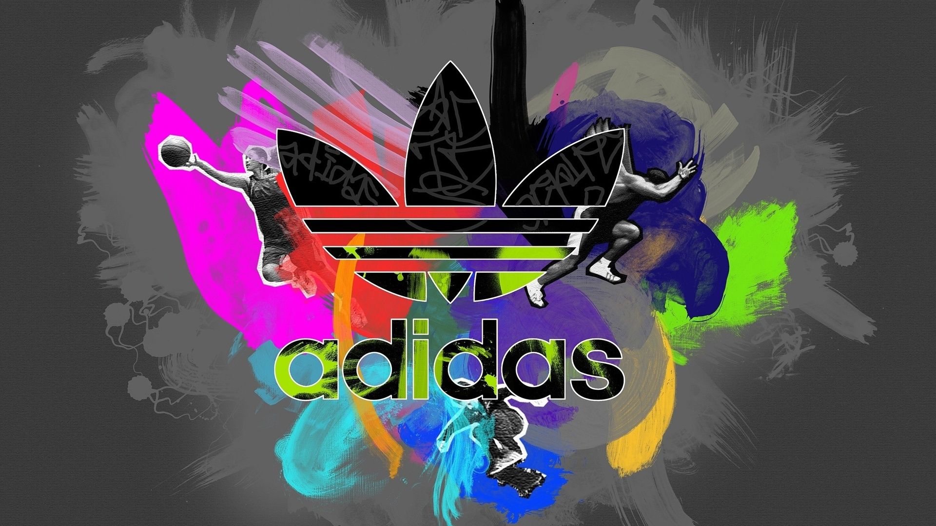 Adidas Logo Black Background