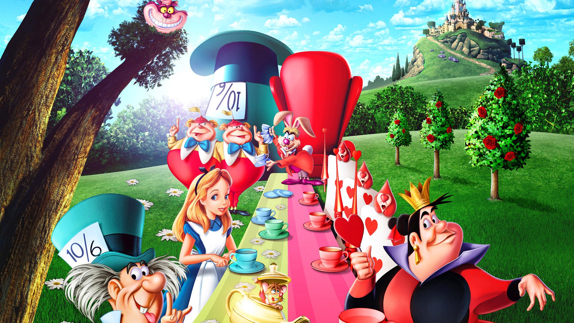 Alice In Wonderland Cartoon Background