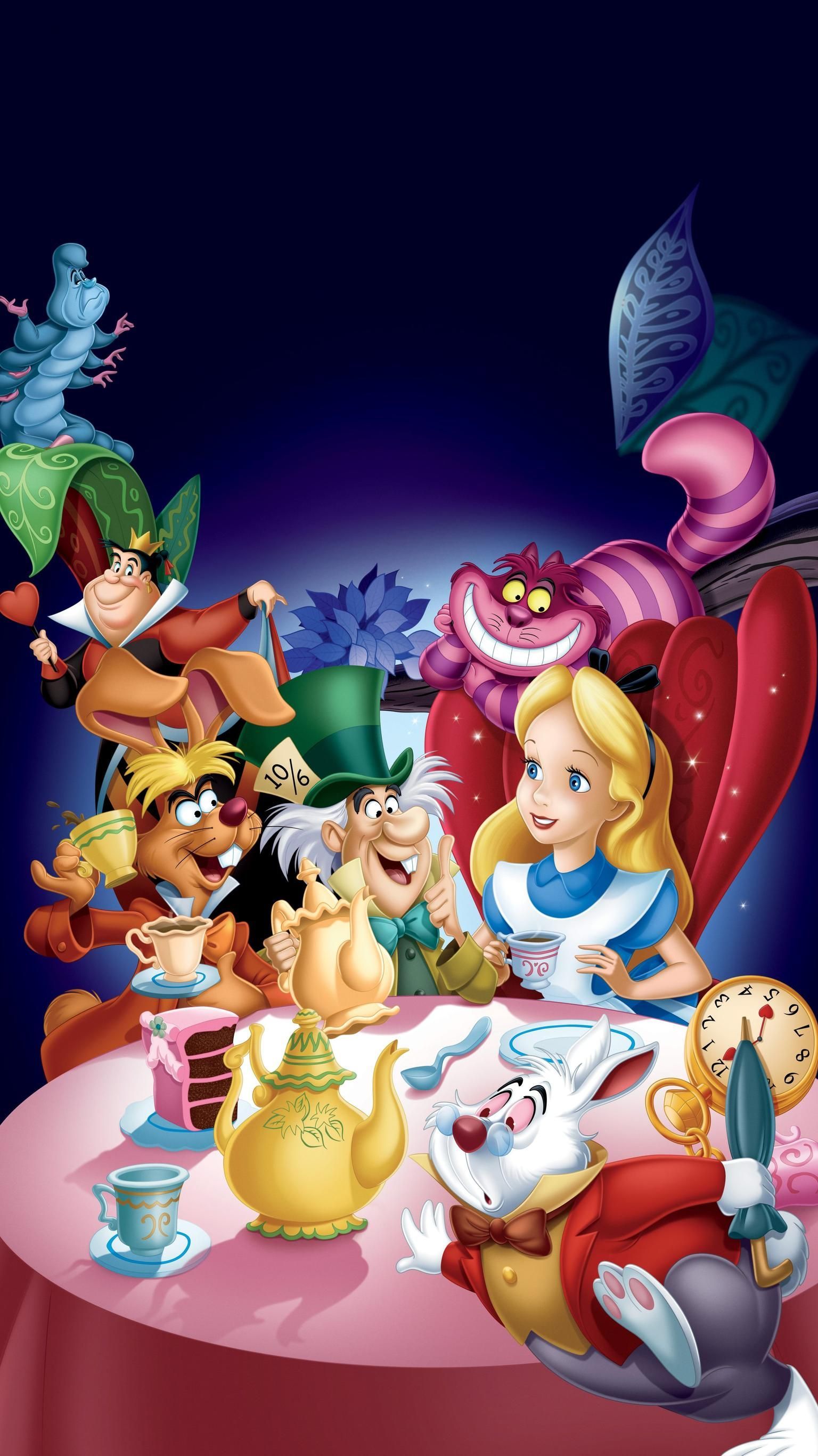 Alice In Wonderland Cartoon Background