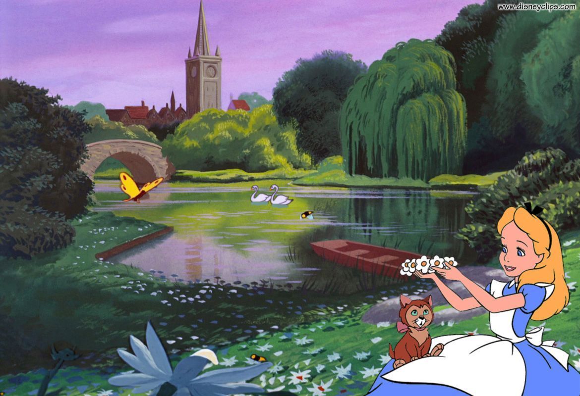 Alice In Wonderland Cartoon Background