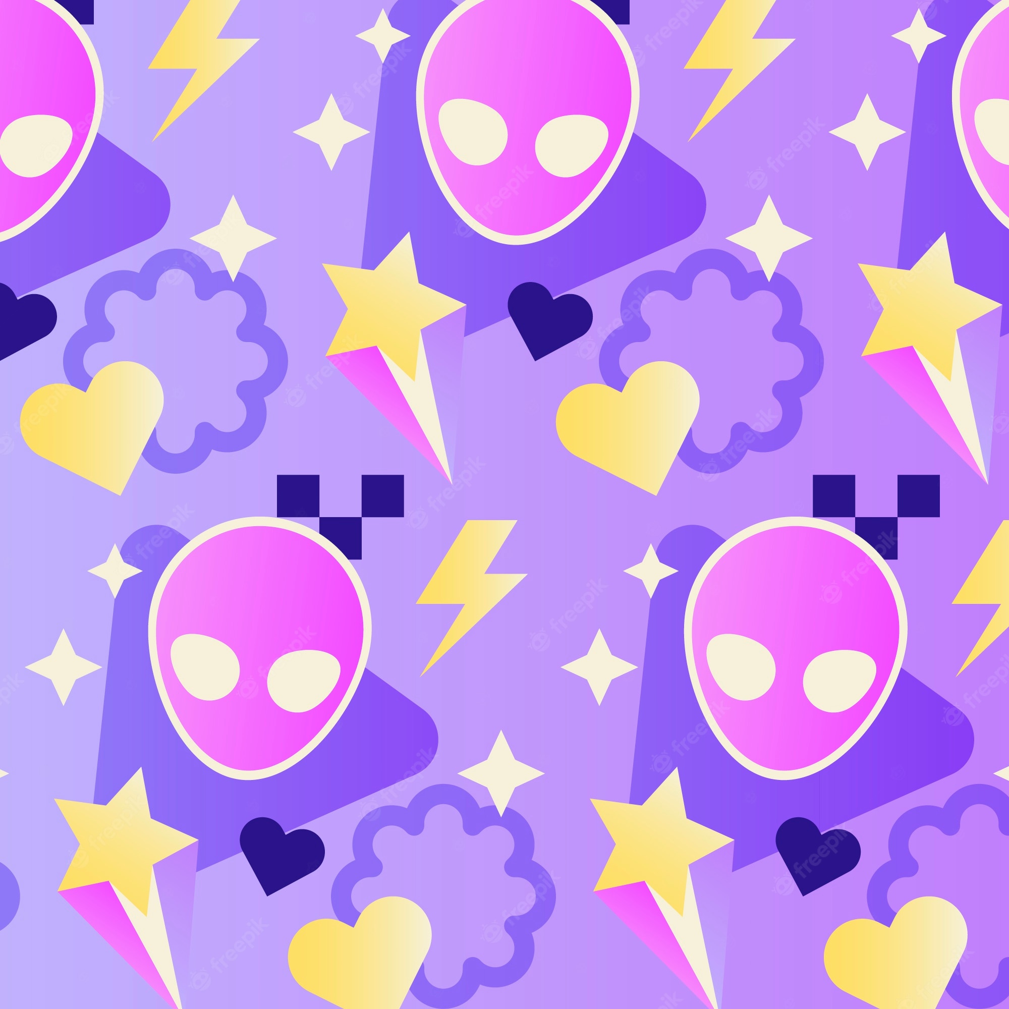 Alien Emoji Background