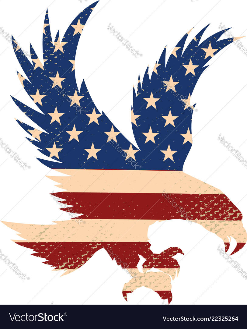 American Flag And Eagle Background