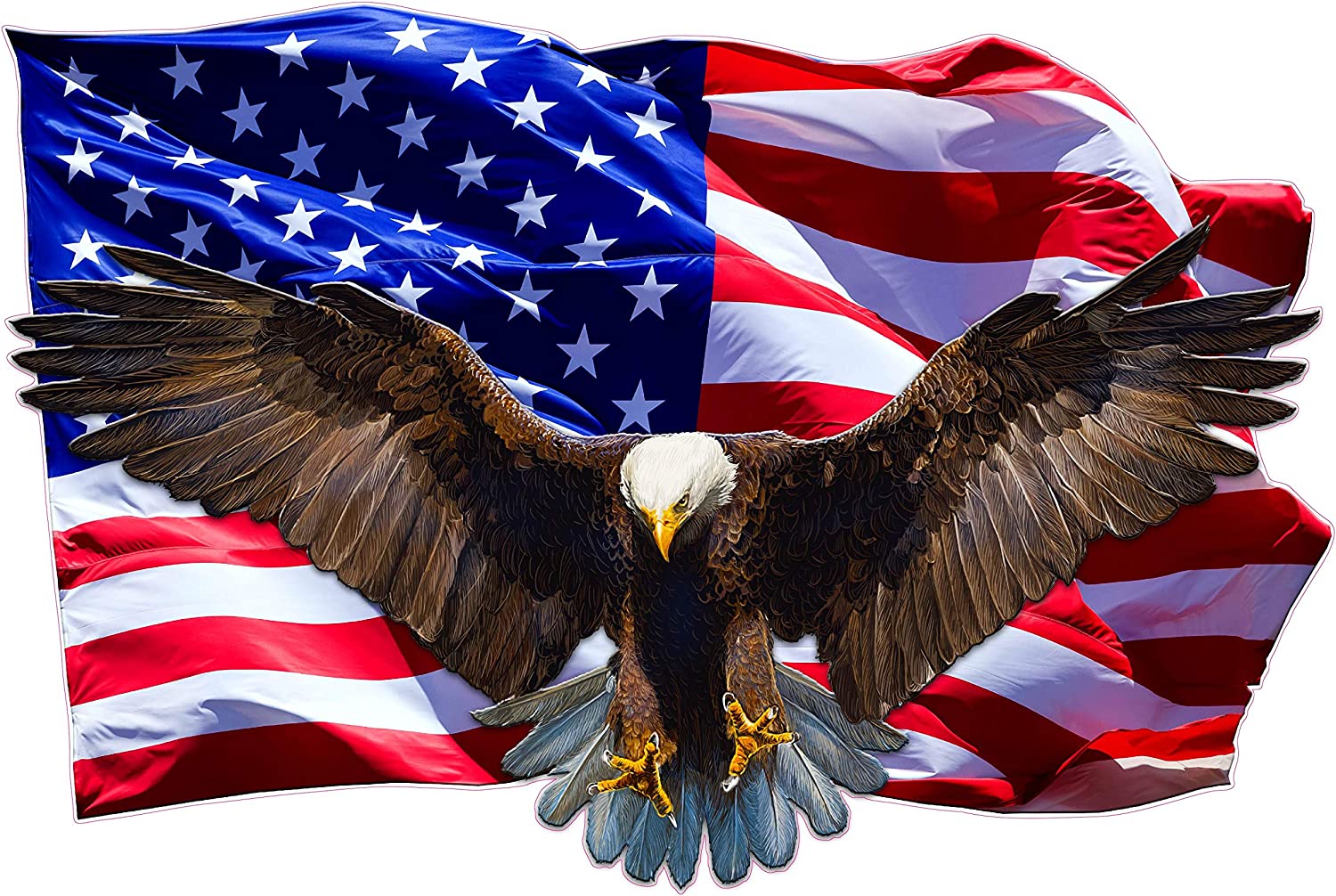 American Flag And Eagle Background