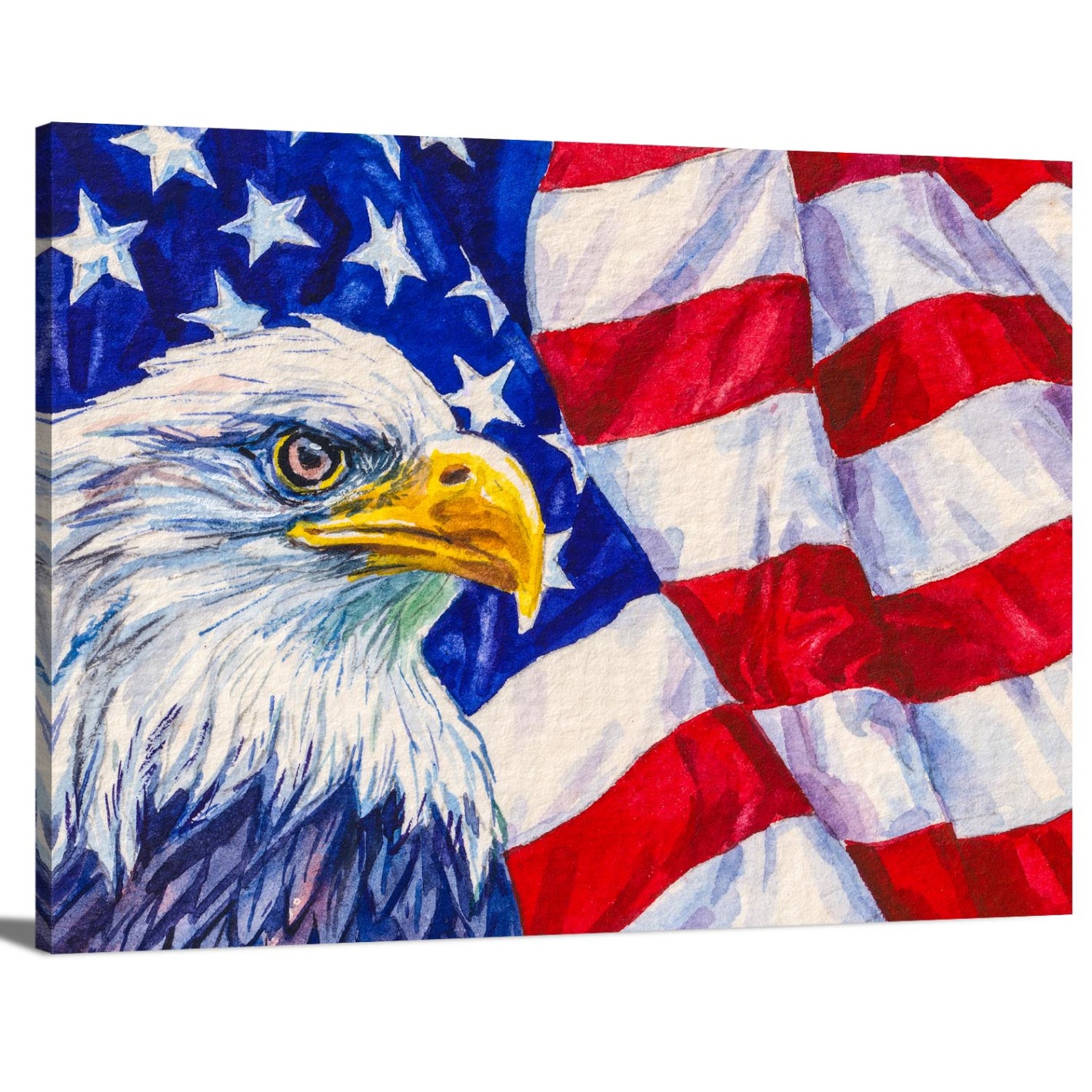 American Flag And Eagle Background