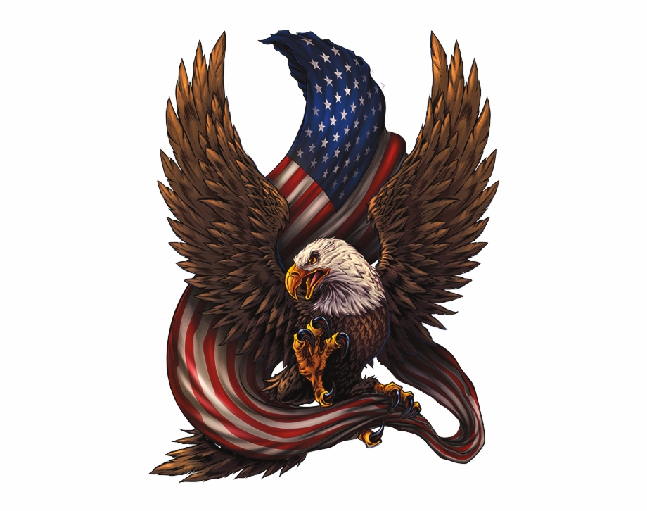 American Flag And Eagle Background