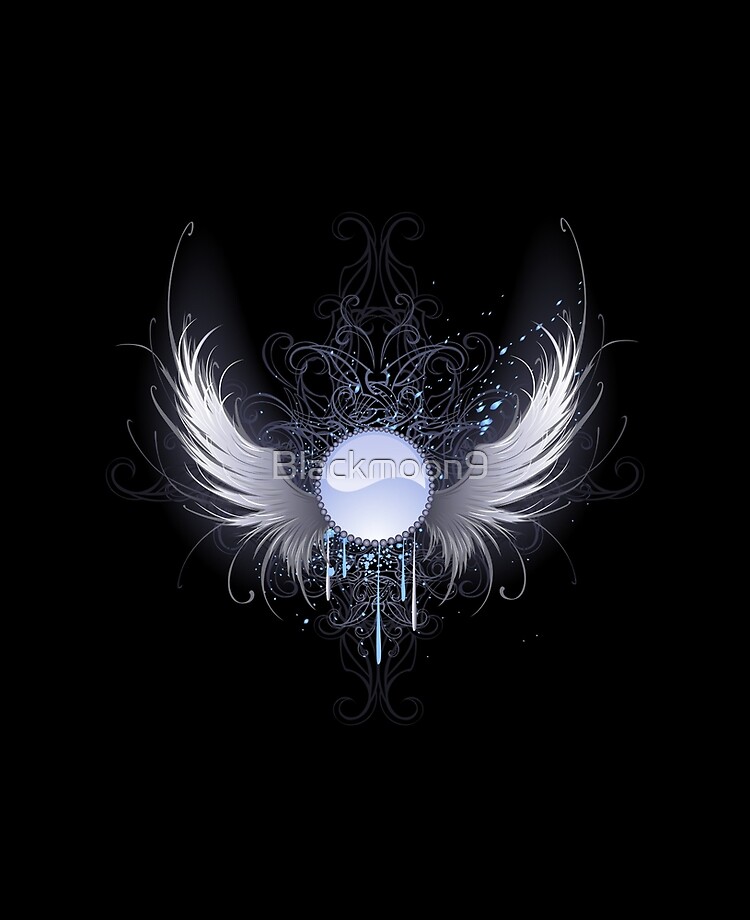 Angel Wings Black Background