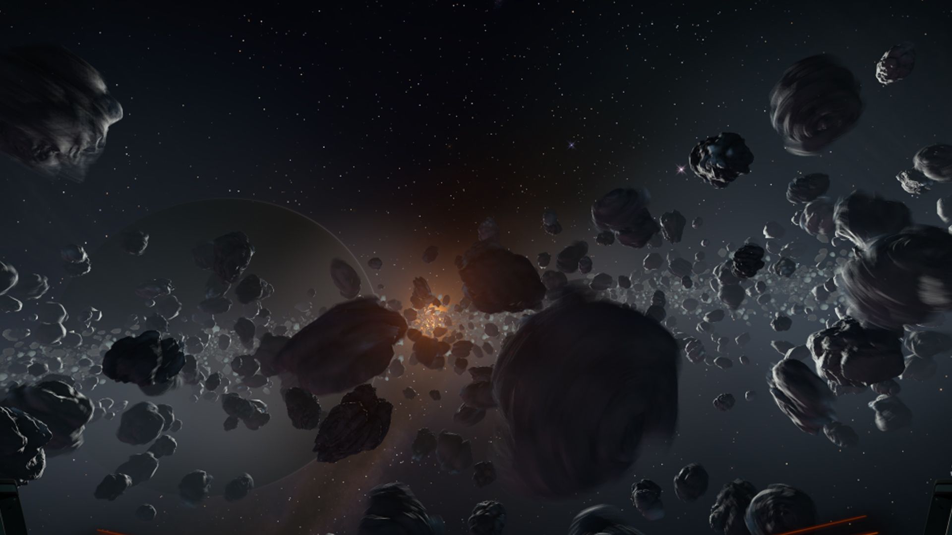 Asteroid Field Background