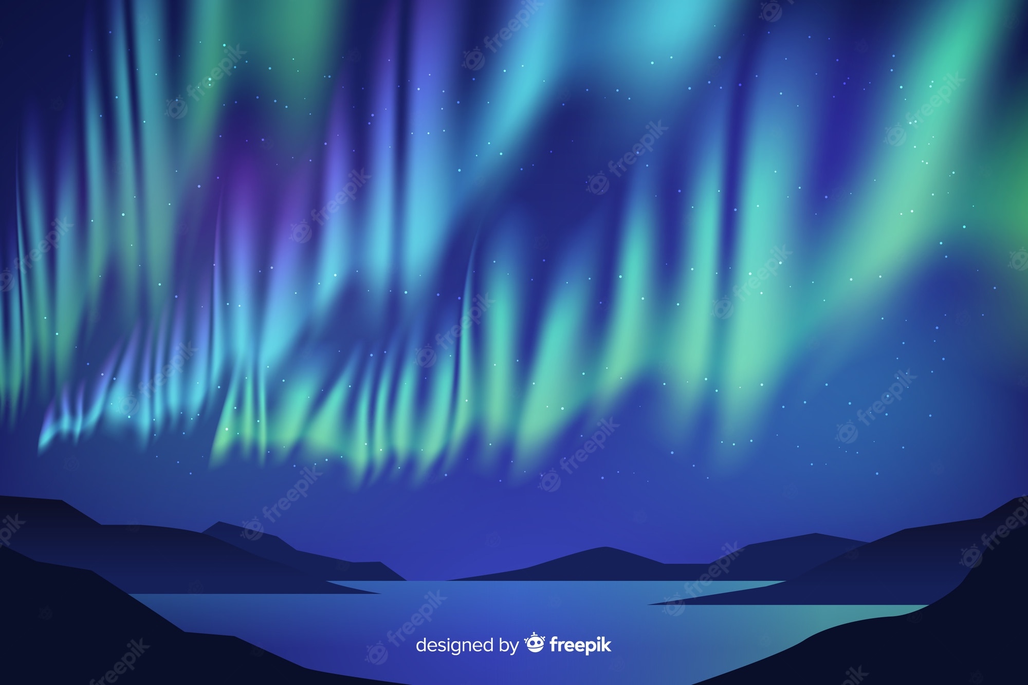 Aurora Borealis Background