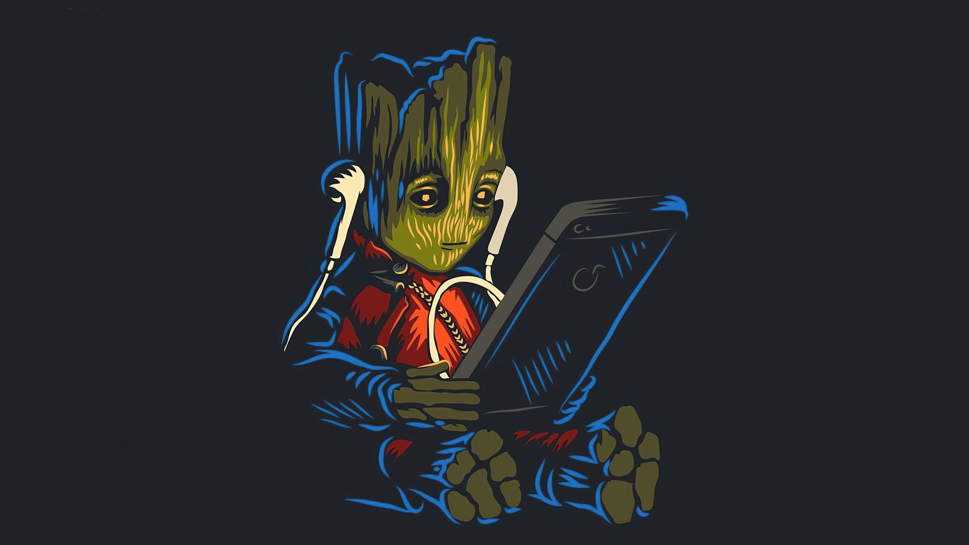 Baby Groot Desktop Background