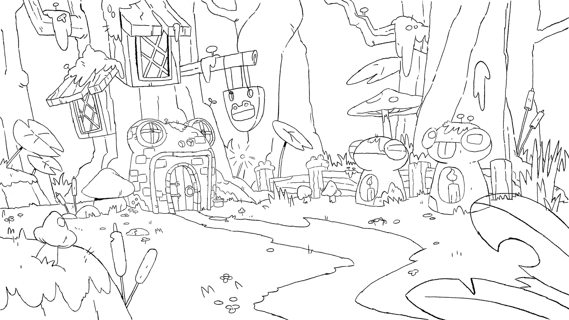 Background Line Art